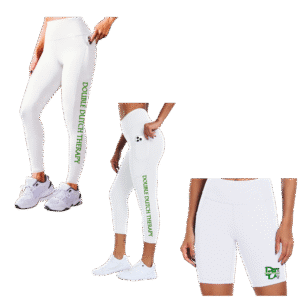 New DDT White Leggings, Capris, and 8 inch Shorts